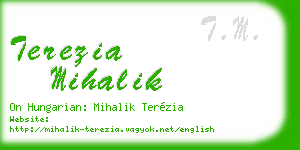 terezia mihalik business card